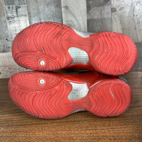 Nike Air Flightposite Exposed Zebra Size 8.5 616765-001 Red Black Silver OG Foam - Picture 5 of 6